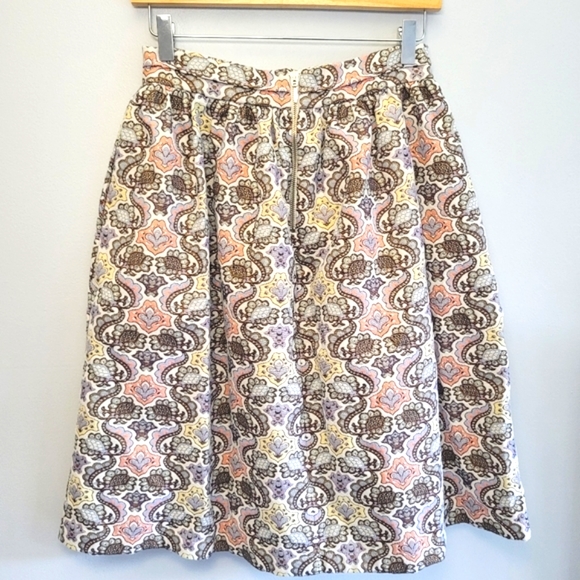 Zara Paisley Jacquard High Waist A-line Skirt - Picture 4 of 7